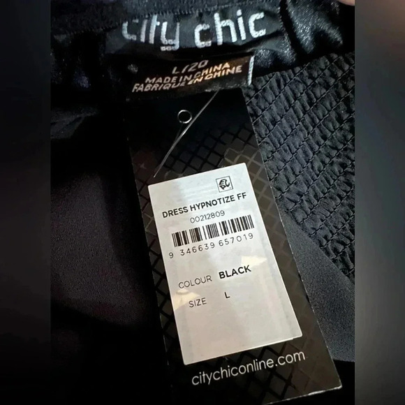 City Chic hypnotize black maxi dress size L/20 - Picture 14 of 15